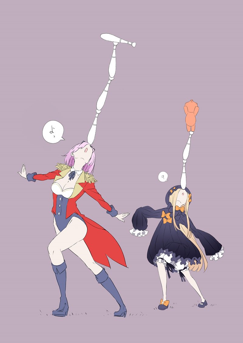 mash kyrielight and abigail williams (fate and 1 more) drawn by nob-c
