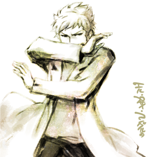 okabe rintarou and owain (fire emblem and 2 more) drawn by szmws