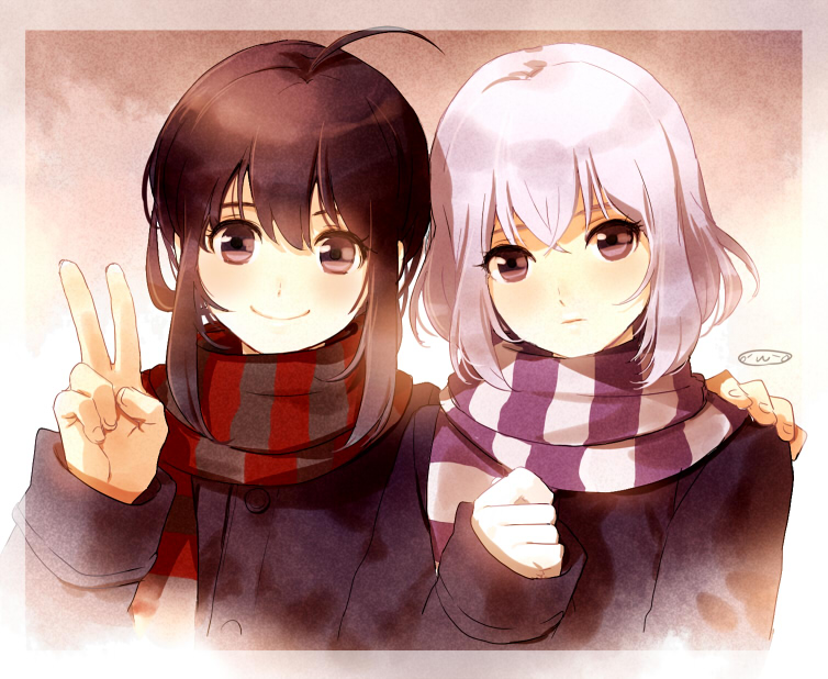 namazuo toushirou and honebami toushirou (touken ranbu) drawn by mizuhara_aki