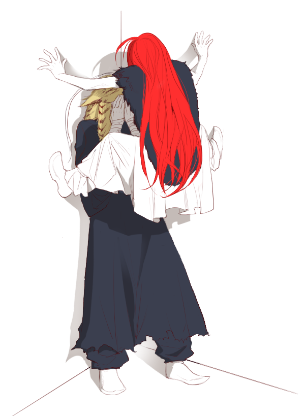 shut hell and harabal (shut hell) drawn by albinoalli