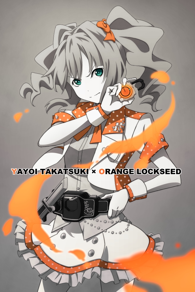 takatsuki yayoi and kamen rider gaim (idolmaster and 2 more) drawn by yokke