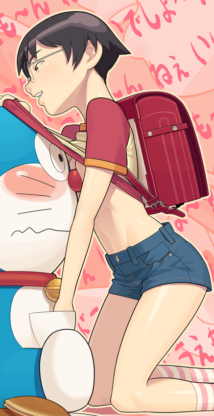 doraemon and nobi nobita (doraemon) drawn by go_robots