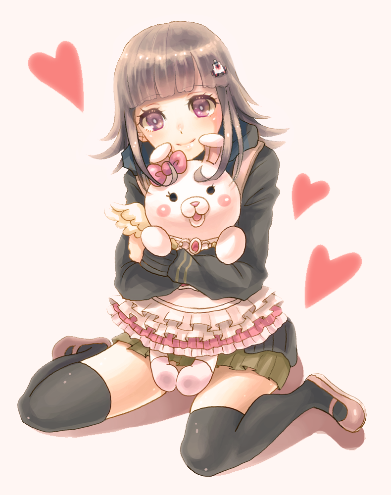 nanami chiaki and usami (danganronpa and 1 more) drawn by sora_(pikasora)