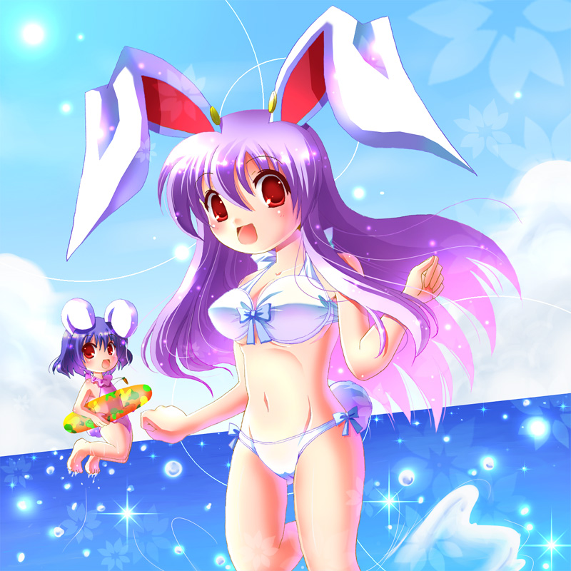 reisen udongein inaba and inaba tewi (touhou) drawn by fuzuki_imeri