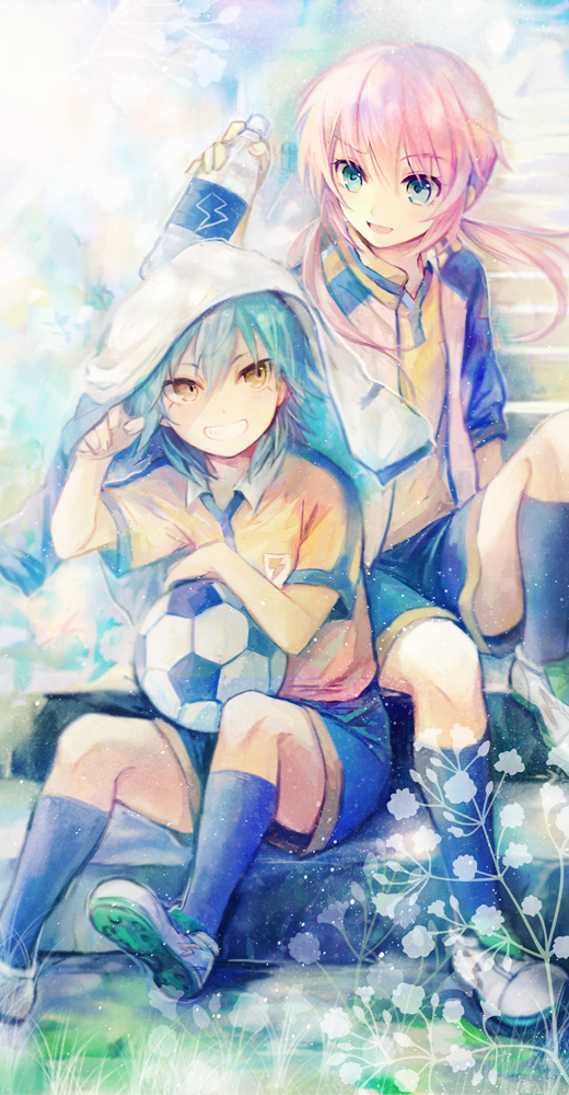 kirino ranmaru and kariya masaki (inazuma eleven and 1 more) drawn by yuhazu_(rhe-rhe)