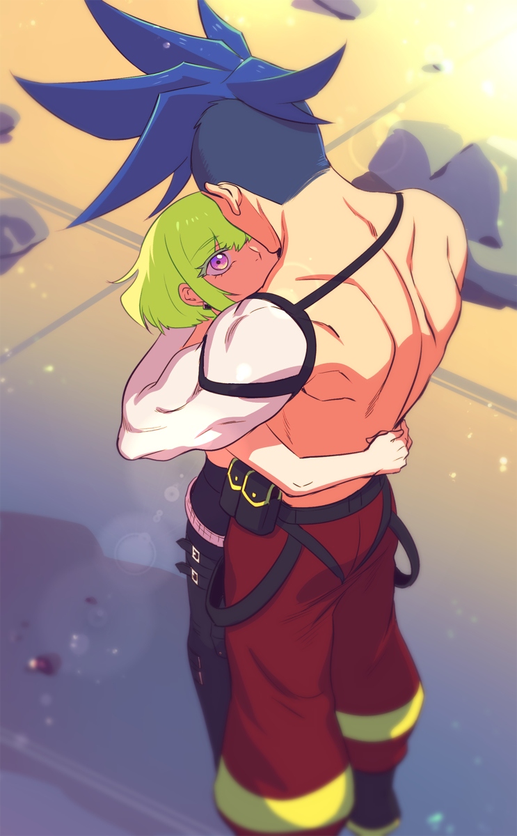 lio fotia and galo thymos (promare) drawn by bae_(baebae)