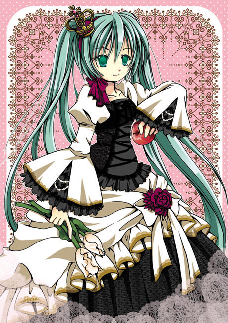 hatsune miku (vocaloid and 1 more) drawn by morinaga_hinase