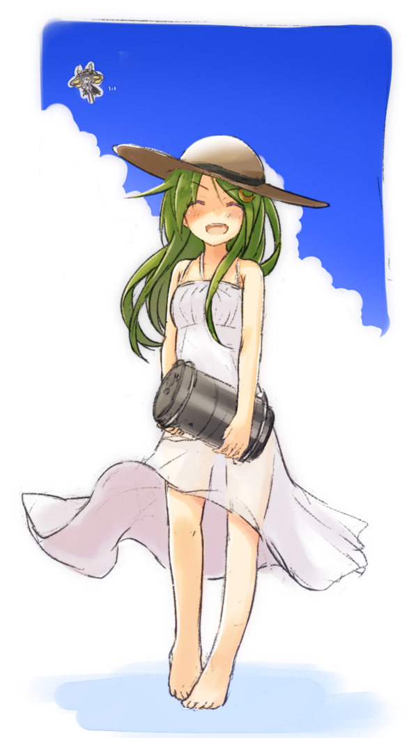 wo-class aircraft carrier and nagatsuki (kantai collection) drawn by engiyoshi