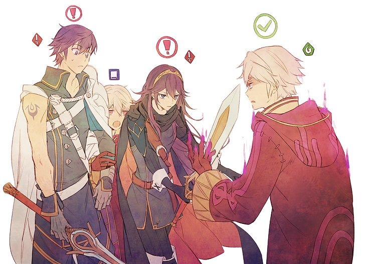 lucina, male robin, and chrom (fire emblem and 2 more) drawn by a082