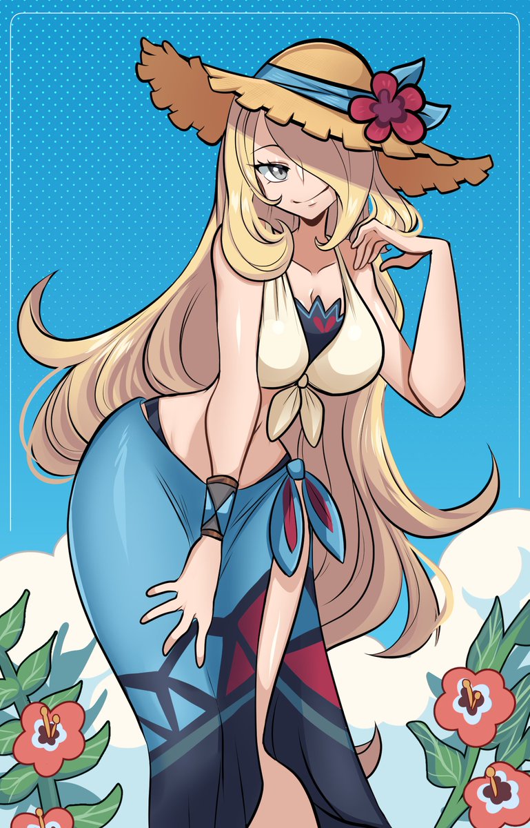 cynthia (pokemon and 1 more) drawn by missandydandy