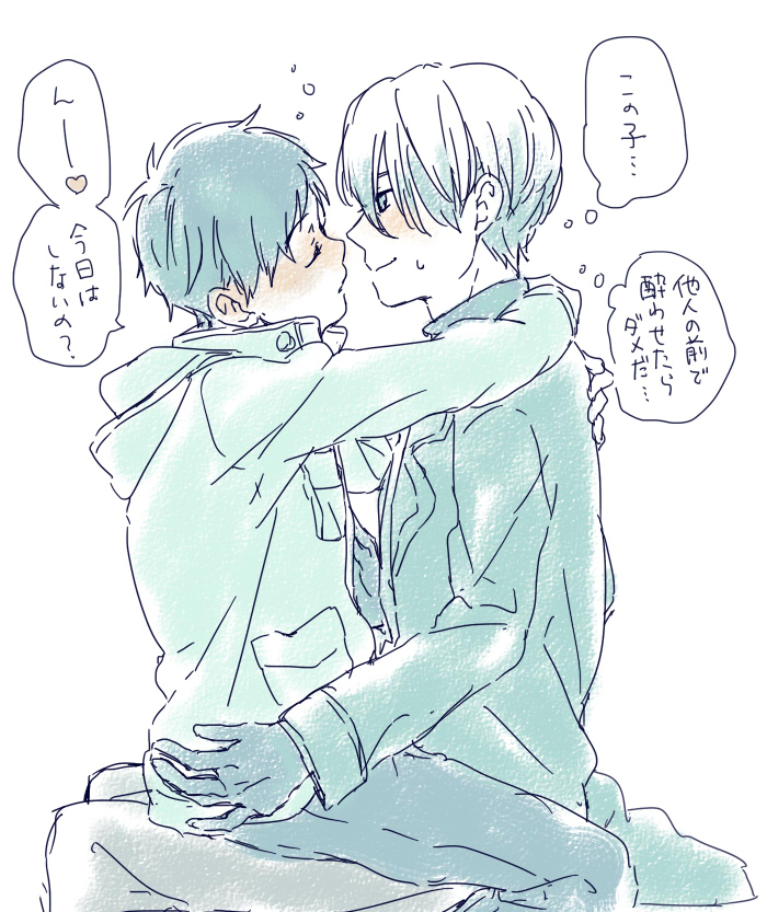 katsuki yuuri and viktor nikiforov (yuri!!! on ice) drawn by amamiya_konatsu