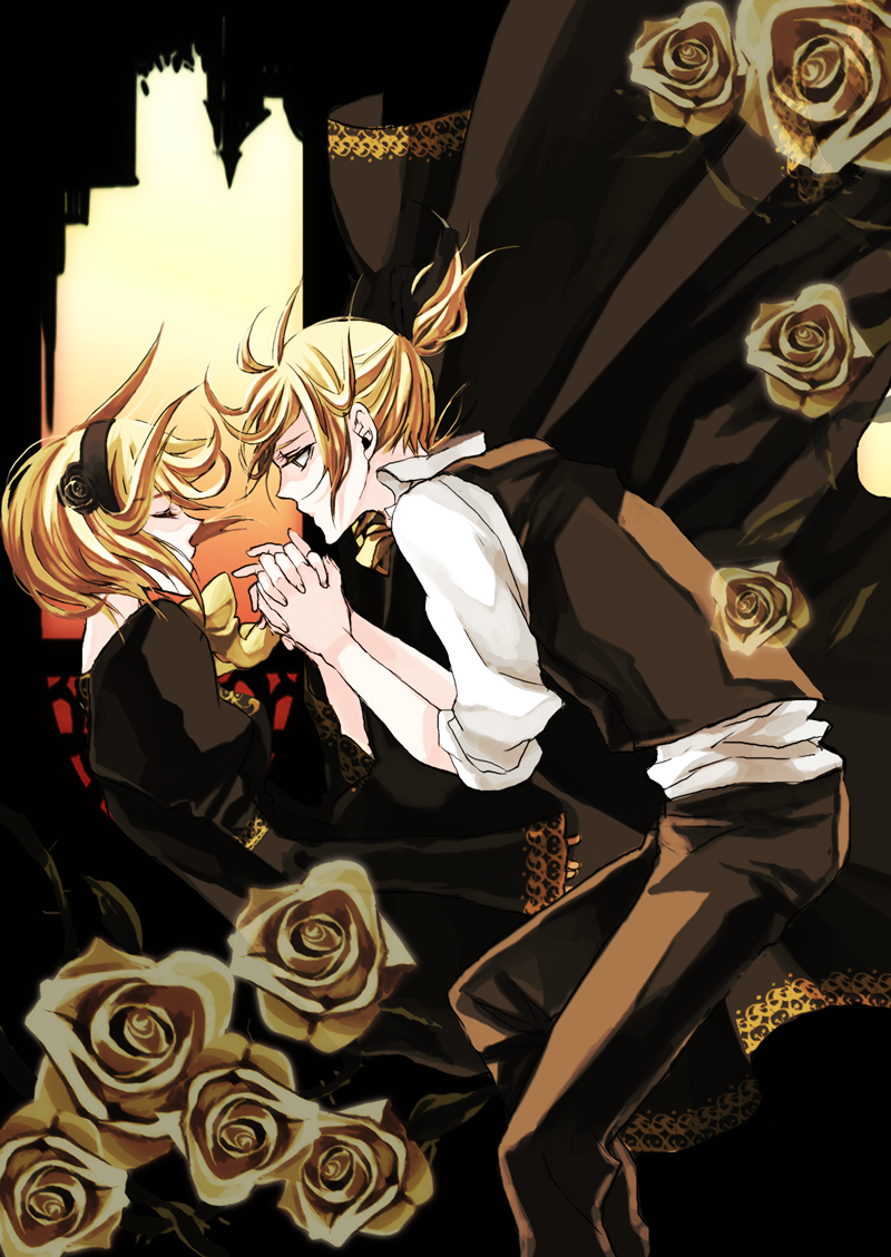kagamine rin, kagamine len, riliane lucifen d'autriche, and allen avadonia (vocaloid and 3 more) drawn by imori