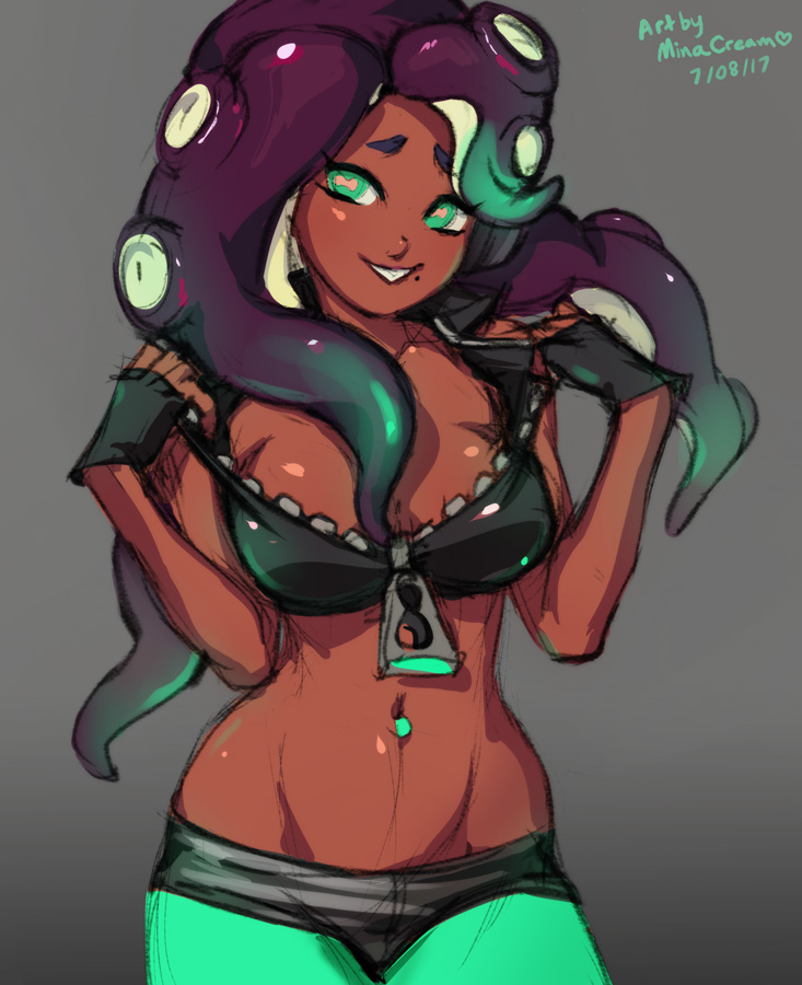 marina (splatoon and 1 more) drawn by mina_cream