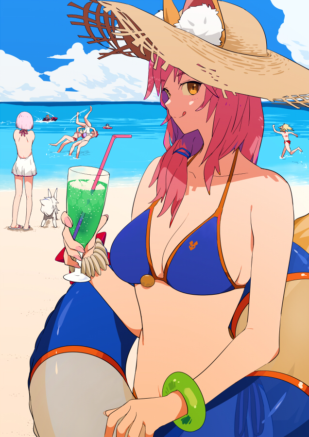 mash kyrielight, tamamo, nero claudius, mordred, bb, and 4 more (fate and 1 more) drawn by sohin