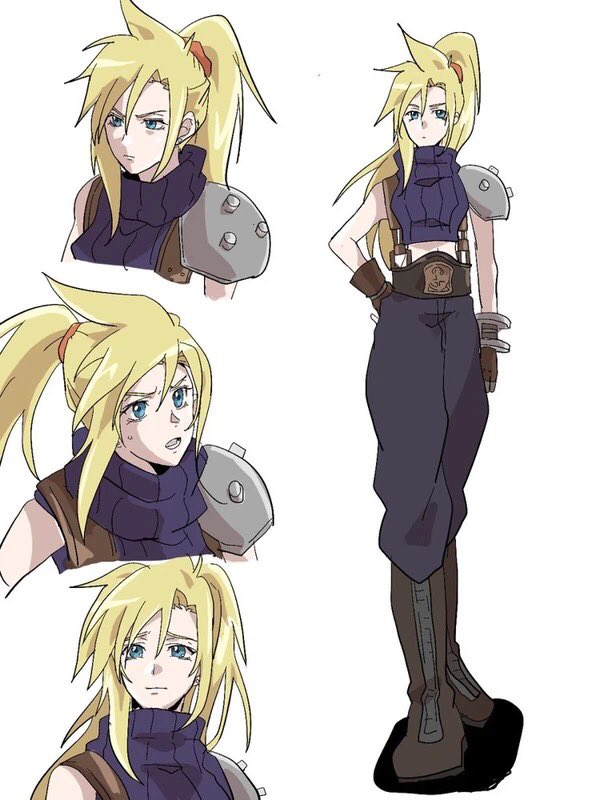 cloud strife (final fantasy and 1 more) drawn by motsutei