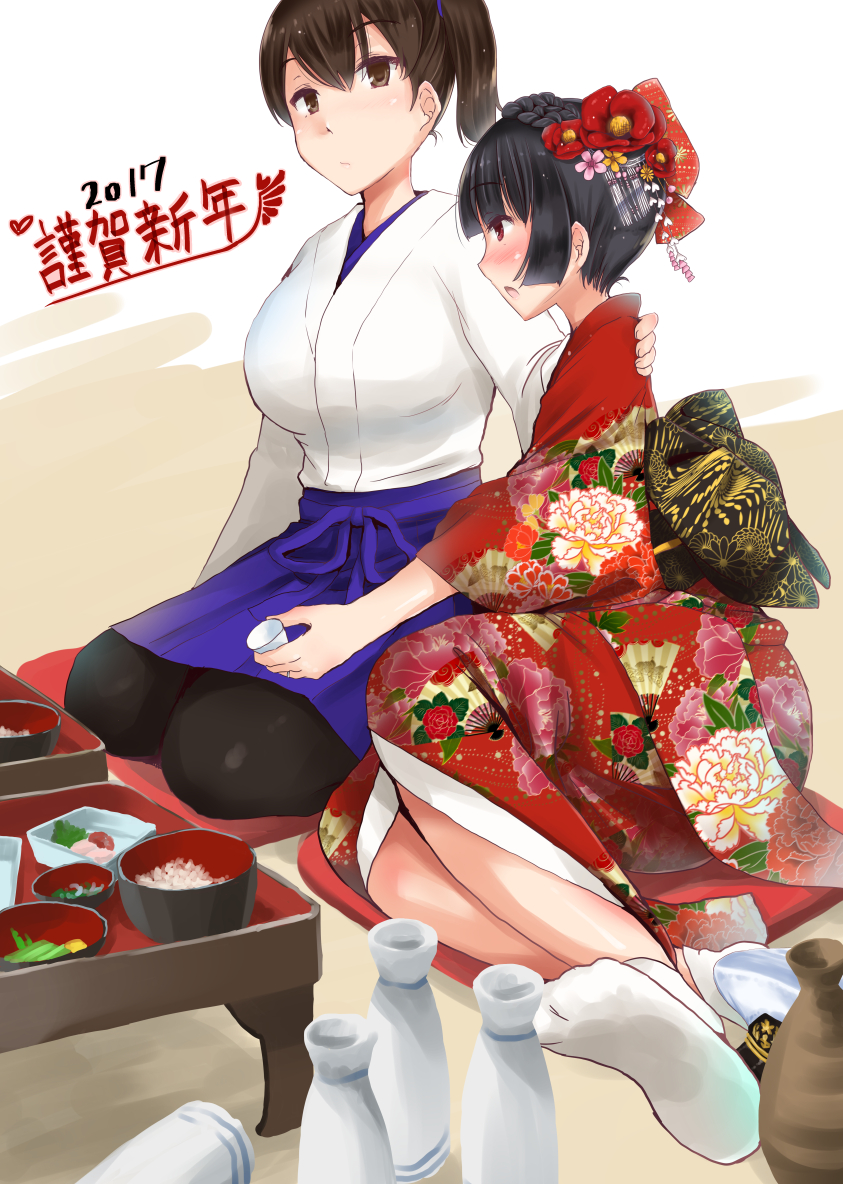 kaga and female admiral (kantai collection) drawn by minase_(takaoka_nanase)