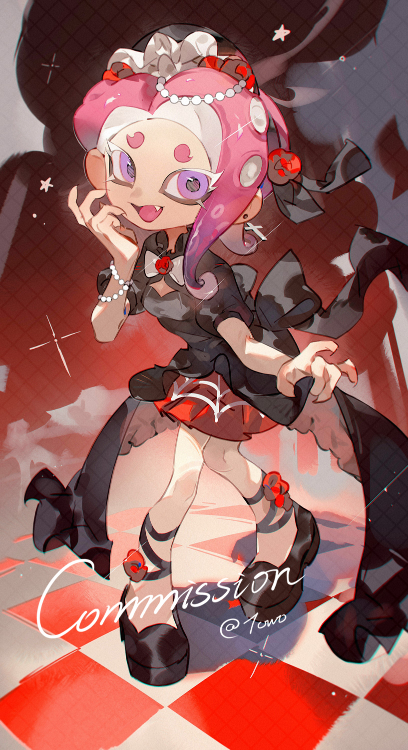 octoling player character and octoling girl (splatoon) drawn by towo_nita