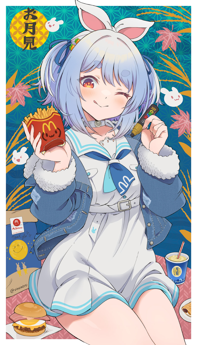 usada pekora (hololive and 1 more) drawn by vinhnyu