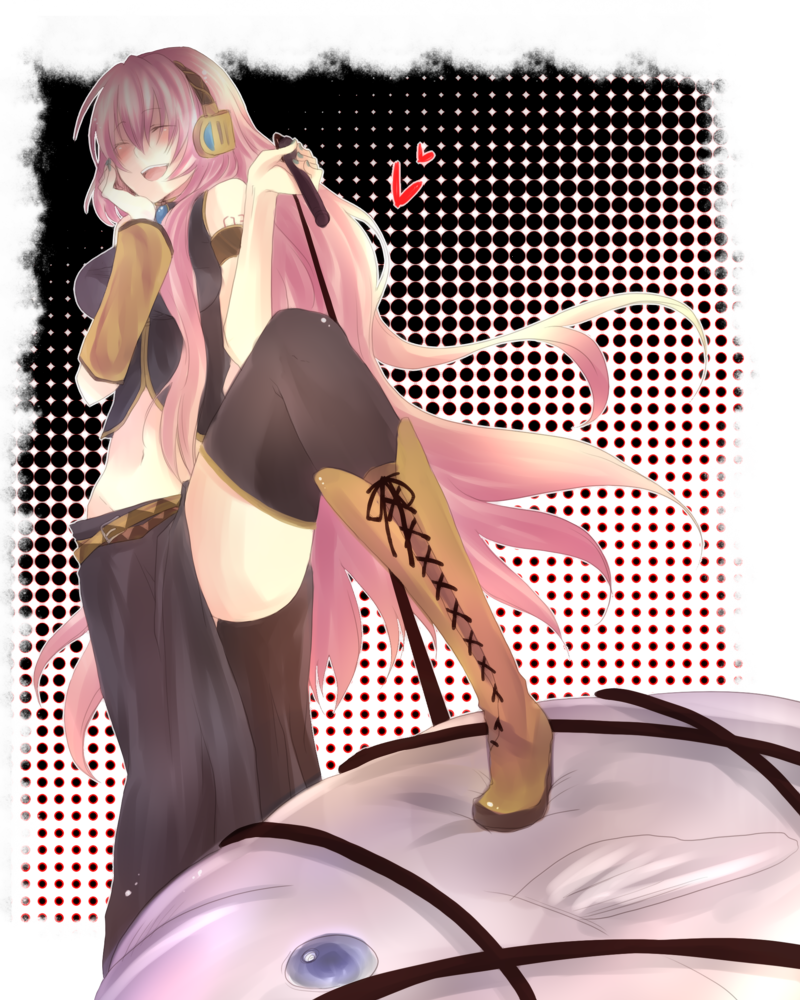 megurine luka (vocaloid) drawn by ou_(swdp) and shinri_mitsuba