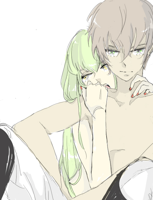 c.c. and kururugi suzaku (code geass) drawn by 31829