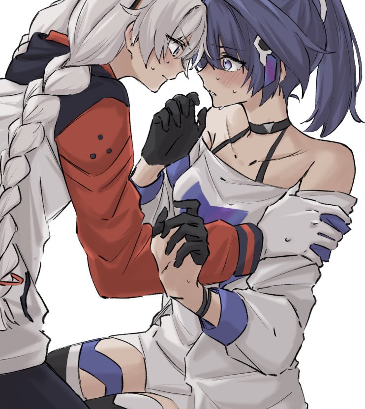 kiana kaslana and raiden mei (honkai and 1 more) drawn by syonosuke9573