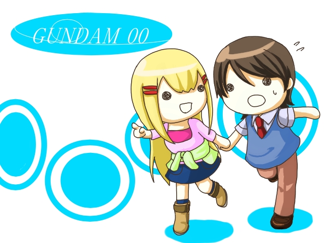 louise halevy and saji crossroad (gundam and 1 more)