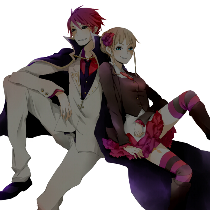 beatrice and ushiromiya battler (umineko no naku koro ni) drawn by 0930erina