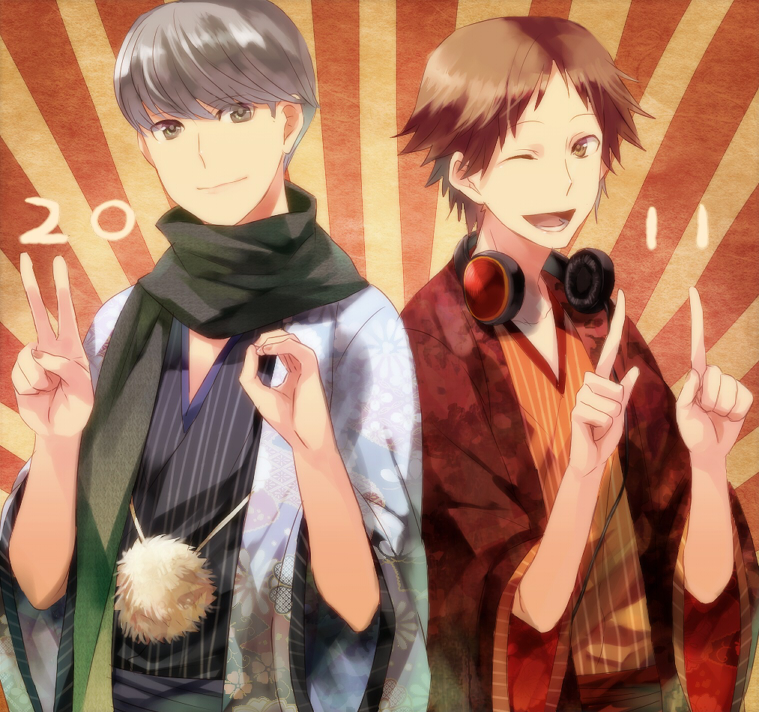 narukami yu and hanamura yousuke (persona and 1 more) drawn by shion_(kizuro)