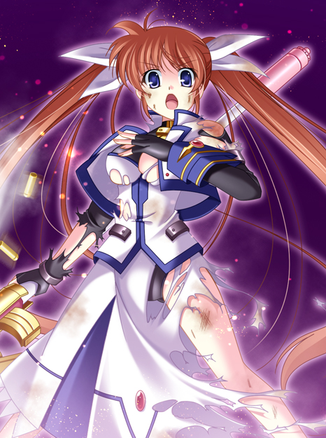 takamachi nanoha and raising heart (lyrical nanoha and 1 more) drawn by narutaki_shin