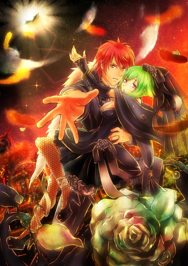 zessica wong and kagura demuri (aquarion and 1 more) drawn by tobi_(371006)
