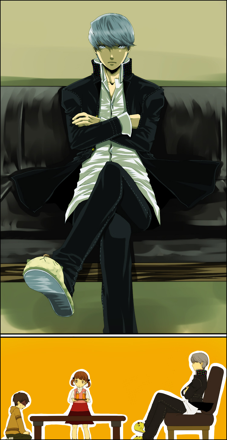 narukami yu and doujima nanako (persona and 1 more) drawn by chiru_(sanifani)