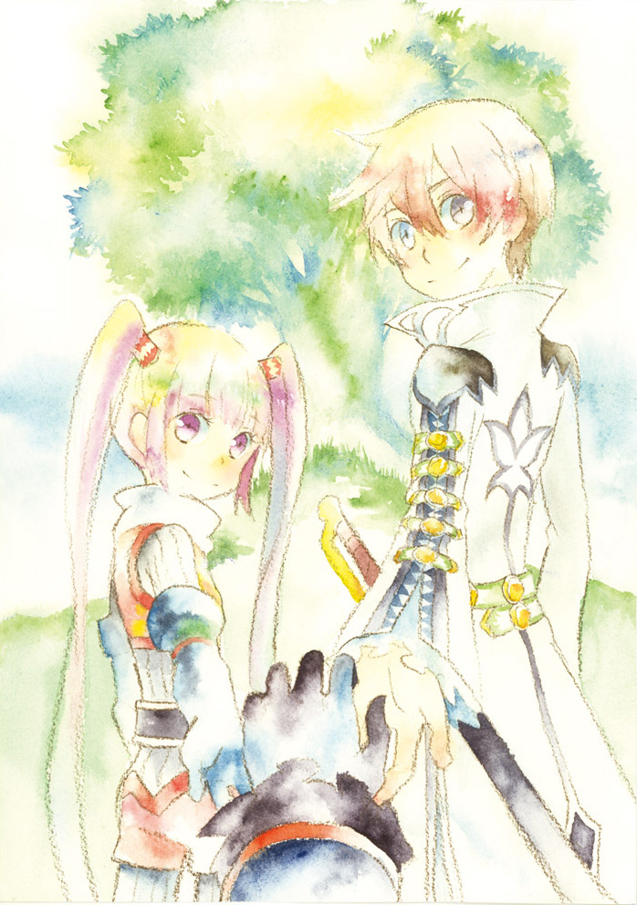 sophie, asbel lhant, and richard (tales of and 1 more) drawn by rocni