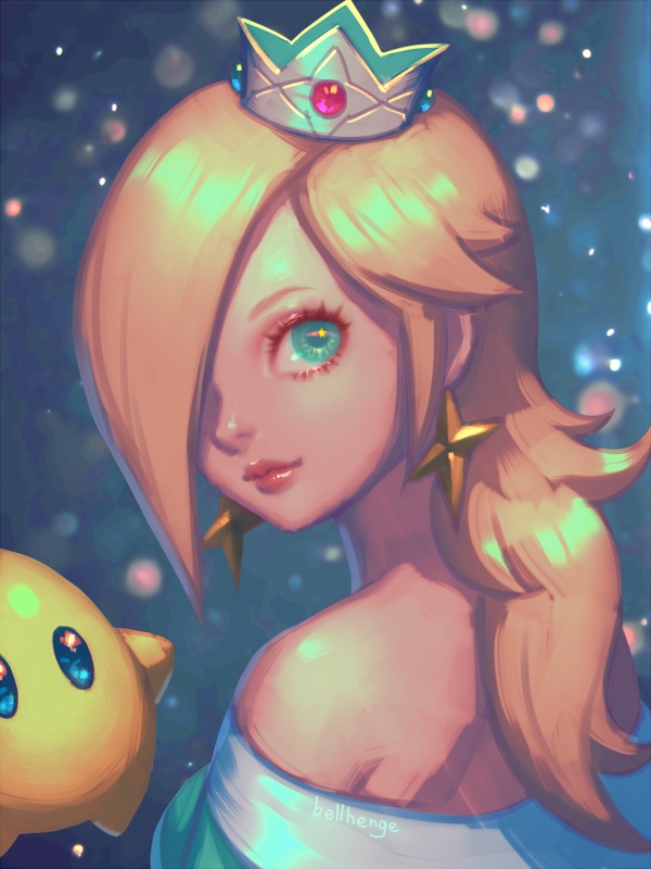 rosalina and luma (mario and 1 more) drawn by bellhenge