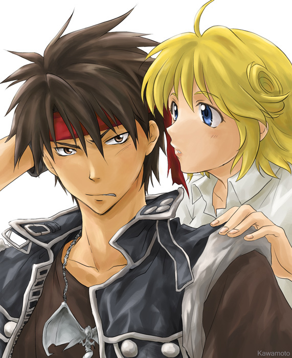 orphen and cleo everlastin (majutsushi orphen) drawn by kawamoto_renge