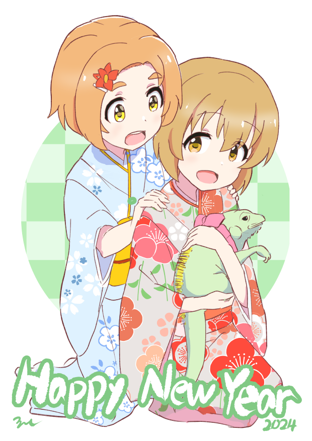 ryuzaki kaoru, koga koharu, and hyou-kun (idolmaster and 1 more) drawn by aayh