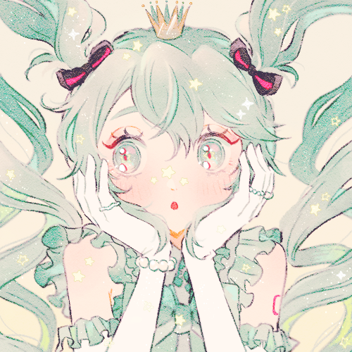 hatsune miku (vocaloid and 1 more) drawn by ryokuno_green