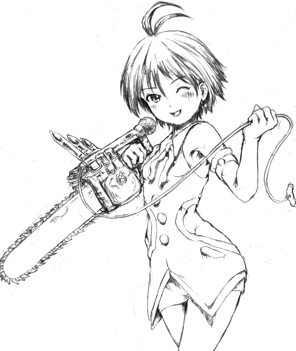 kikuchi makoto (idolmaster and 1 more) drawn by katzeh