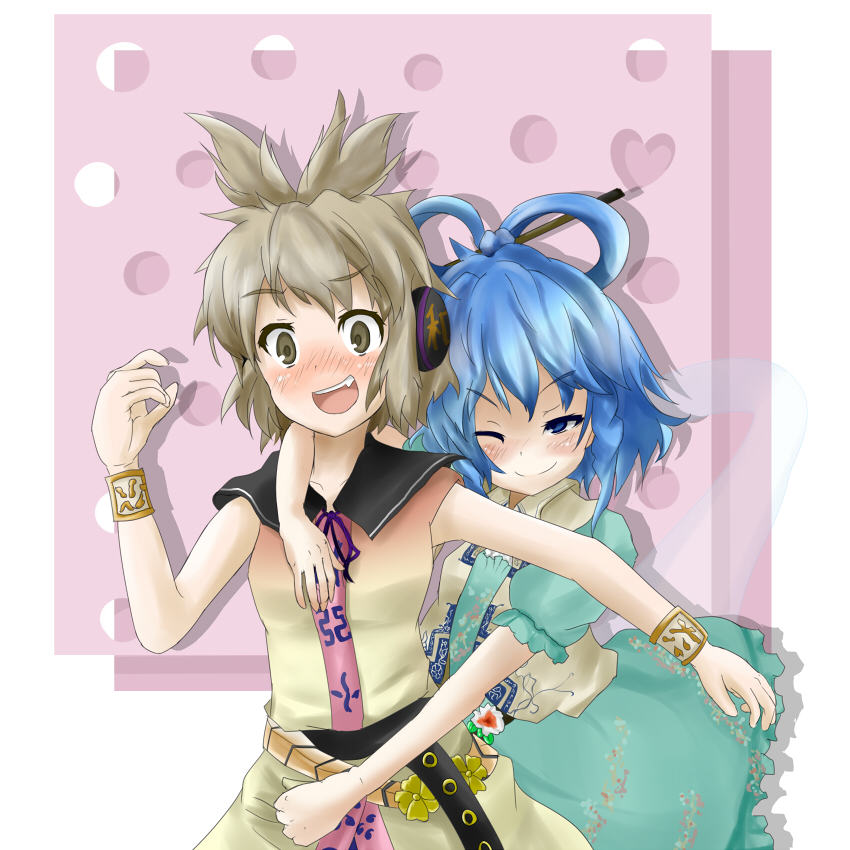toyosatomimi no miko and kaku seiga (touhou) drawn by yarareimu