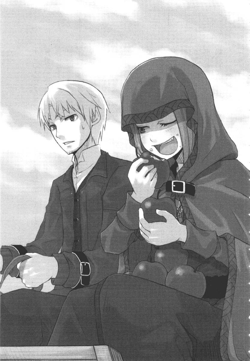 holo and craft lawrence (spice and wolf) drawn by ayakura_juu