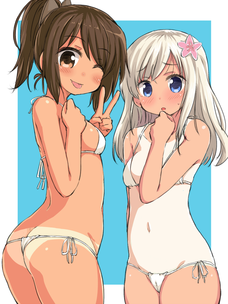 ro-500 and i-401 (kantai collection) drawn by naitou_kouse