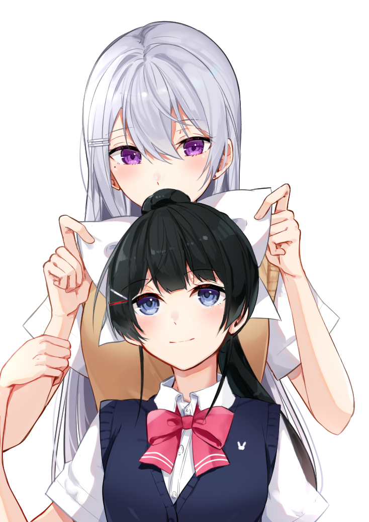 tsukino mito and higuchi kaede (nijisanji) drawn by zyenokana