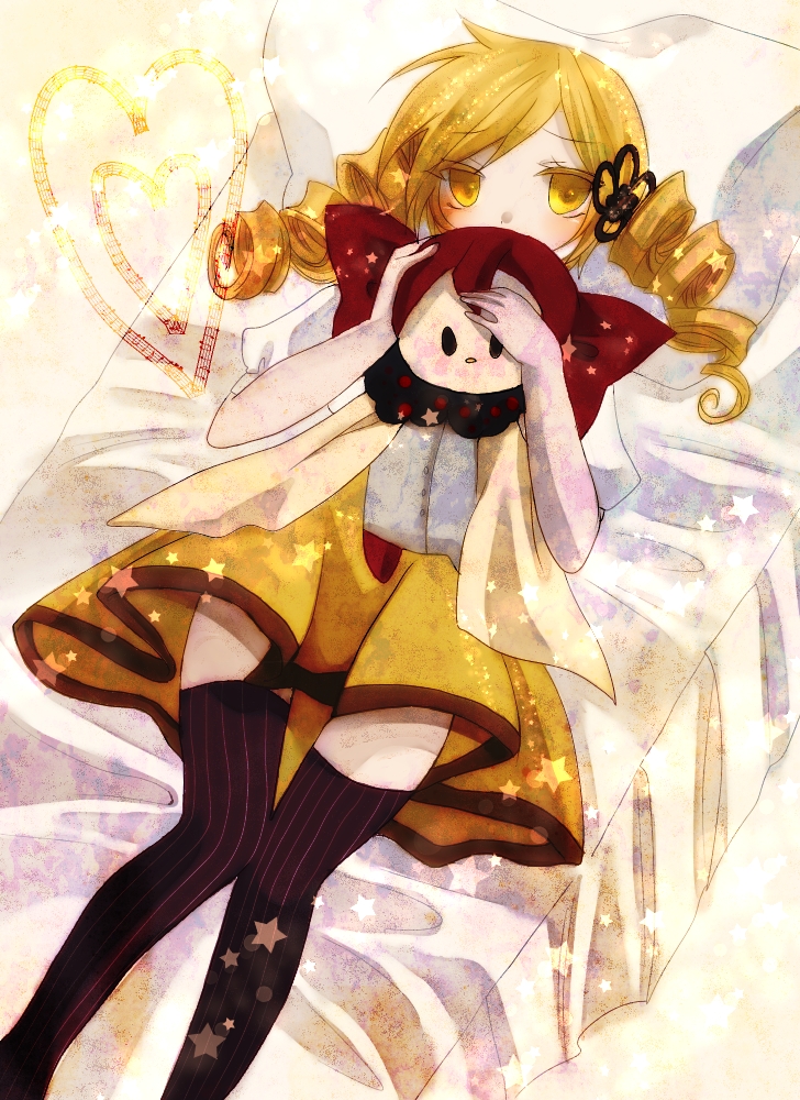 tomoe mami and charlotte (mahou shoujo madoka magica) drawn by ruhino