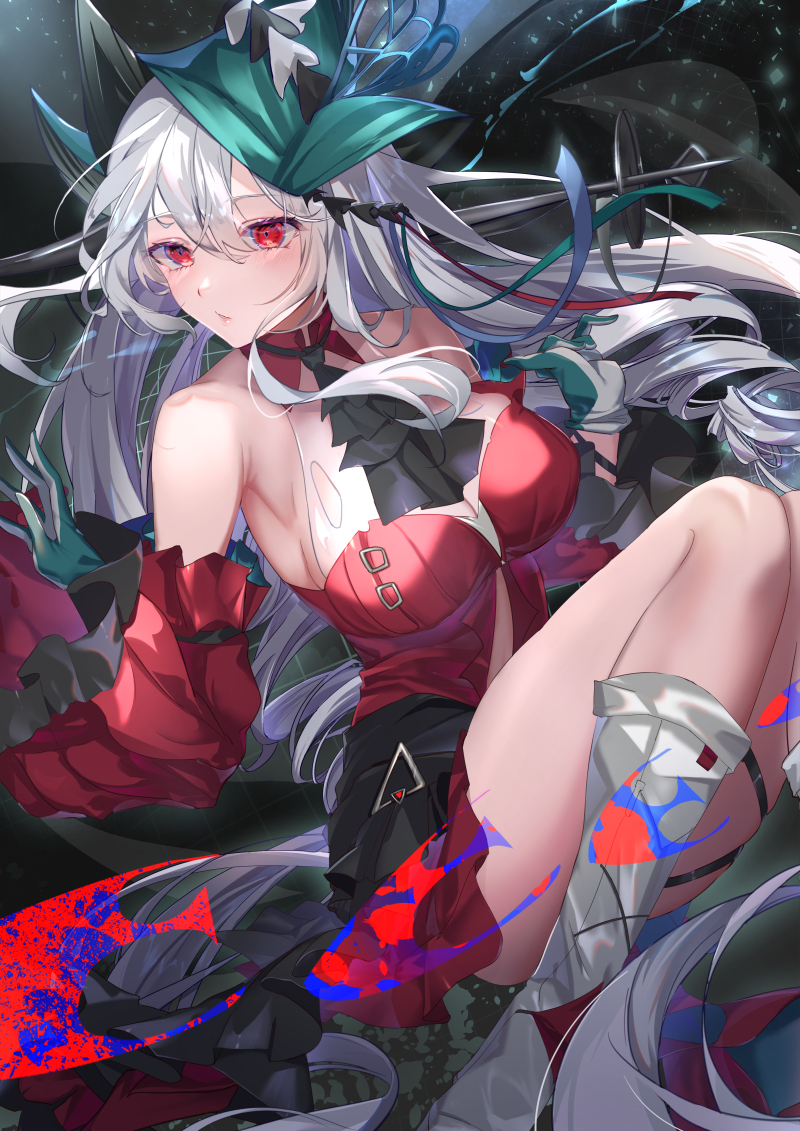 skadi and skadi the corrupting heart (arknights) drawn by mizurapi
