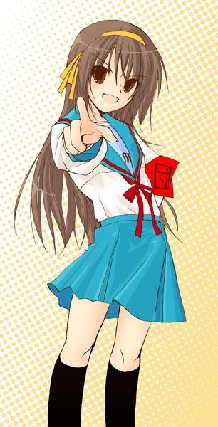 suzumiya haruhi (suzumiya haruhi no yuuutsu) drawn by hazakura_mitsuki