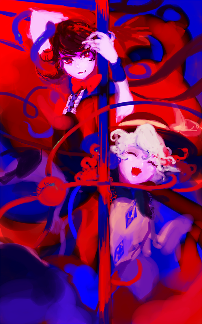 komeiji koishi and houjuu nue (touhou) drawn by kimochi