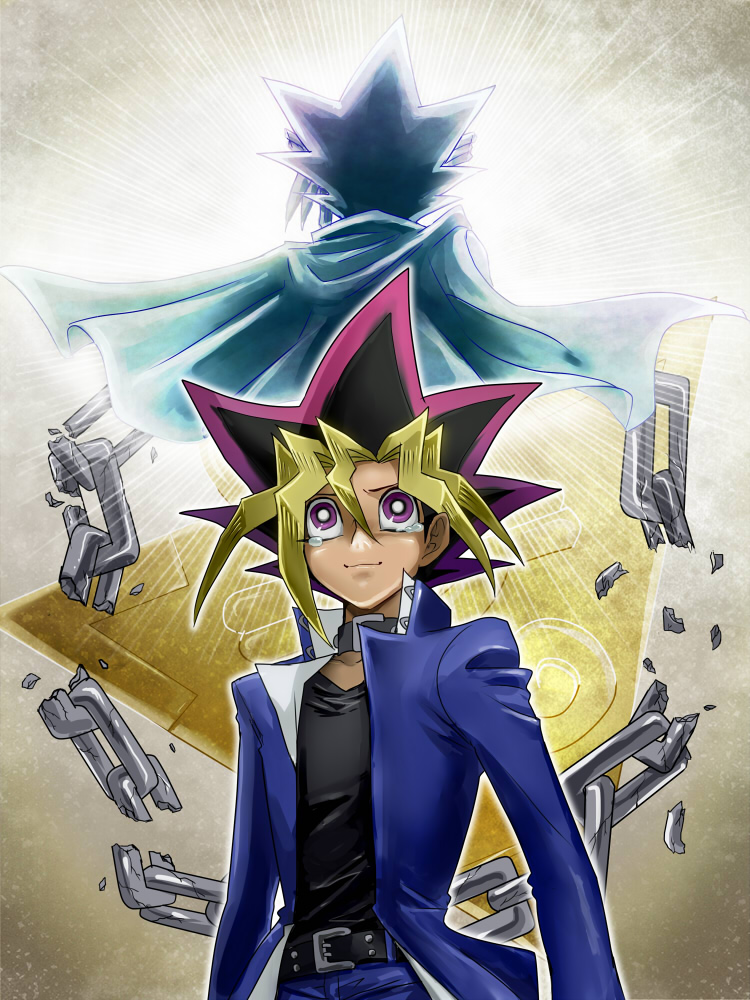 muto yugi and atem (yu-gi-oh! and 1 more) drawn by raijin-bh