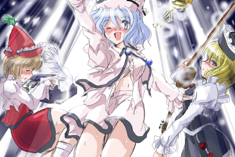 lunasa prismriver, merlin prismriver, and lyrica prismriver (touhou) drawn by flx