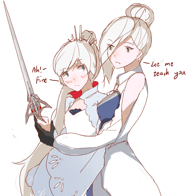 weiss schnee and winter schnee (rwby) drawn by vic_(vedream)