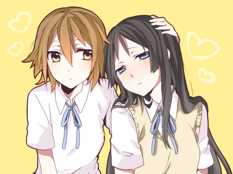 akiyama mio and tainaka ritsu (k-on!) drawn by awa_(houteishiki)