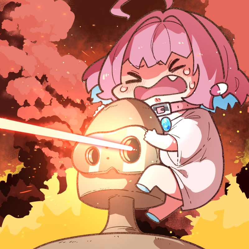 yumemi riamu and laputa robot (idolmaster and 2 more) drawn by takato_kurosuke